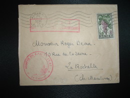 LETTRE Pour La FRANCE TP RAISAINS 20F OBL.MEC.20 SEPT 51 ALGER RP + CACHET ROUGE: ANNEXE EN AFN DE L'E.A.T. Le Colonel - Brieven En Documenten