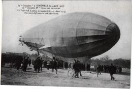 REEDITION LE ZEPPELIN A LUNEVILLE AVRIL 1913,LE ZEPPELIN IV TIRANT SUR SES ANCRES  REF 50481 - Airships
