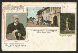 BAD KISSINGEN Bayern Unterfranken 1893 Obere Saline Fürst Bismark Denkmal 1912 - Bad Kissingen