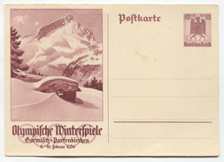 Olympic, Olympiade - Winter 1936. GARMISCH PARTENKIRCHEN, Postal Card - Inverno1936: Garmisch-Partenkirchen