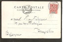 Guadeloupe. 10c Sage Seul Sur C.p. Champ D'Arbaud. C.a.d. BASSE-TERRE 1904 - Lettres & Documents