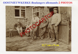 OOSTNIEUWKERKE-Boulangers Allemands-Metier-2x PHOTOS Allemandes-Guerre-14-18-1 WK-BELGIEN-BELGIQUE-Flandern - Staden