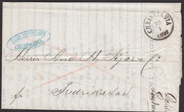 NORWAY - Christiania 23.1.1868 Inland Letter To Fredrikstad - Lettres & Documents