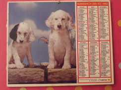 Almanach Des PTT. 1982. Mayenne Laval. Calendrier Poste, Postes Télégraphes. Chien Fillette Poussin - Big : 1971-80