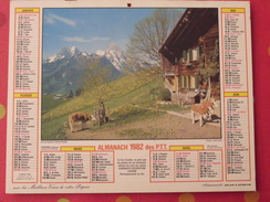 Almanach Des PTT. 1982. Mayenne Laval. Calendrier Poste, Postes Télégraphes. Vercors Savoie - Groot Formaat: 1971-80