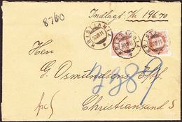 NORWAY - Kristiania 26.VIII.11 Inland Banco Letter To Christiansand S With NK 102A (Mi # 81) - Storia Postale