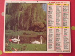 Almanach Des PTT. 1984. Mayenne Laval. Calendrier Poste, Postes Télégraphes. Cygne - Grossformat : 1981-90
