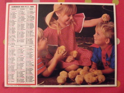 Almanach Des PTT. 1984. Mayenne Laval. Calendrier Poste, Postes Télégraphes. Fillette Poussin Veau - Groot Formaat: 1981-90