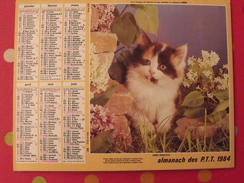 Almanach Des PTT. 1984. Mayenne Laval. Calendrier Poste, Postes Télégraphes. Chat Chien - Grossformat : 1981-90