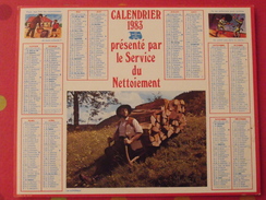 1983. Calendriers éboueurs. Service Du Nettoiement. Le Schlitteur - Formato Grande : 1981-90