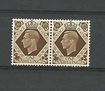 1937 - 47  N° 222  Se-tenant 1 D. BISTRE BRUN  GEORGES VI  Neuf ** Gomme YVERT TELLIER 8.00 € X 2 = 16.00 € - Ungebraucht