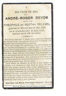 2247 ANDRE DEVOS WERVIK 1916 + 1940 - Devotieprenten