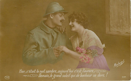 Militaria - Guerre 1914-18 - Patriotiques - Couples - Couple - Amour - M. Boulanger - état - Guerre 1914-18