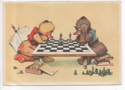 THD 267/ Carte Fantaisie Illustrée Sur Jeux D'échecs - Schach