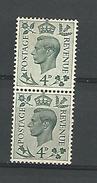 1937 - 47  N° 215  Se-tenant 4 D. VERT GRIS Verticale  GEORGES VI Neuf ** Gomme YVERT TELLIER 0.50 € X 2 = 1.00 € - Variétés, Erreurs & Curiosités