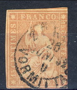 Svizzera 1854-62 N. 28 R. 15 Rosa Usato  Cat. € 80 - Usati