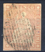 Svizzera 1854-62 N. 28 R. 15 Rosa Usato  Cat. € 80 - Usati