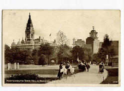 C 19057  -  Portsmouth  -  Town Hall & Municipal College - Portsmouth