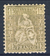 Svizzera 1862 N. 41 F. 1 Oro MH Cat. € 28 - Ongebruikt