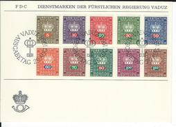 Mi D45-52, 54, 55 FDC - Dienstzegels