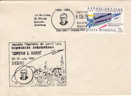 54115- HERMANN OBERTH, ASTRONAUTICS PIONEERS, ROCKET, SPACE, COSMOS, SPECIAL COVER, 1994, ROMANIA - Autres & Non Classés