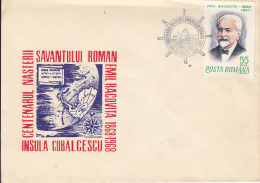 54125- EMIL RACOVITA, POLAR EXPLORER, COBALCESCU ISLAND- ANTARCTICA, SPECIAL COVER, 1968, ROMANIA - Polarforscher & Promis