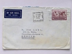 AUSTRALIA / AUSTRALIEN => SWITZERLAND / SCHWEIZ // 1946 , Air Mail Cover (roughly Opened At Top) - Brieven En Documenten