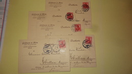 Lot De 5 Cartes Commerciales Ecrites  De Cologne  Mrs Goldmann Et Hertz 1913 Pour Millau - Briefe U. Dokumente