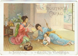 Grand Chromo Publicité. Van Houten's Cacao. Japon : Geisha. - Van Houten