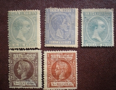 Cu001- CUBA - 1875/1897 - Lotto Valori Mh - - Unused Stamps
