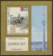 CUBA 1987 HB-98 USADO - Blocks & Sheetlets