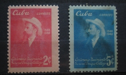 Cu014- CUBA - 1948 - Gener. Enrique Collazo Serie Cmpl -  2 Valori Nuovi Mnh - Neufs