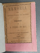 S.PEDRO DO SUL-MONOGRAFIAS-«Memoria Da Antiga Villa Do Banho E Caldas De S. Pedro Do Sul»(J.Augusto O.Mascarenhas-1899) - Livres Anciens