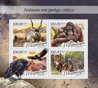 Mozambico 2016, Animals, Volture, Wolf, Gorillas, 4val In BF - Gorilles