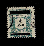 ! ! Macau - 1910 Postage Due W/OVP 1/2 A - Af. 141 - Used - Oblitérés