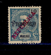 ! ! Macau - 1915 King Carlos OVP Provisorio 10 A - Af. 241 - Used - Used Stamps