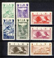 Emissioni CLN Aosta 1944 SS 3 N. 9 - 15 + Espresso N. 16 MNH Cat. € 150 - Centraal Comité Van Het Nationaal Verzet (CLN)