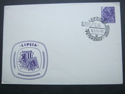 1954 , LIPSIA , Privatumschlag Mit SSt. - Private Postcards - Used