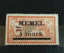 RARE SUPERB FRANCE 2FR/4 MARK MEMEL OVERPRINT 140EURO MP UNUSED/NEUF/MINT STAMP TIMBRE - Nuevos