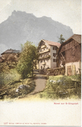 NOVEL → Ein Kleines Dorf Oberhalb St.Gingolph, Alter Lichtdruck Ca.1900 - Saint-Gingolph