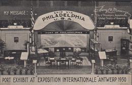 Antwerpen Expo 1930 Wereldtentoonstelling Port Of Philadelphia Publicity Reclame Pub Pennsylvania ZELDZAAM RARE Postcard - Ausstellungen