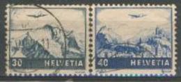 Svizzera Posta Aerea 1948 Serie N. A42-A43 UsatiCat. € 22 - Usati