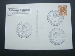 1953 , 4 Pfg. Posthorn , Privatganzsache Mit Sonderstempel Aus Hamburg - Privatpostkarten - Gebraucht
