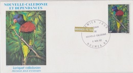 Nouvelle Caledonie 1er Jour 8 Nov 1982   Oiseaux - Brieven En Documenten