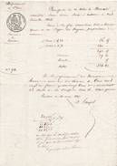 1846 - Reconnaissance De Paiement - Timbre Royal 35ct + Timbre Royal à Sec - Autres & Non Classés