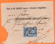 1874 - Reçu De Paiement - Timbre Fiscal "Quittances, Reçus Et Décharges" Timbre Type "Chiffres" De Oudiné 10ct - Other & Unclassified