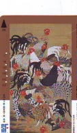 Télécarte JAPON * ZODIAQUE * Oiseau * COQ * Poule  HAHN (445) ROOSTER Bird Japan Phonecard Telefonkarte STERNZEIGEN HAAN - Zodiaque