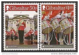 GIBRALTAR - EUROPA 2014-TEMA ANUAL " INSTRUMENTOS MUSICALES NACIONALES"- SERIE De 2 V. - 2014