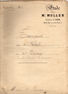 1875- Acte Notarial (4 Pages) Cachet Taxe 1,50fr+tp à Sec Et Additif Avec 8 Tp Fiscaux Type "Chiffres" De Oudiné 1fr2/10 - Otros & Sin Clasificación