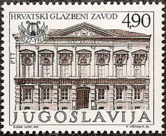 YUGOSLAVIA 1977 150th Anniversary Of Croatian Music Institute MNH - Unused Stamps